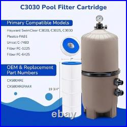 C3030 Pool Filter 4-Pack fits Hayward SwimClear C3030 / C3025 / C3020
