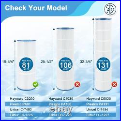 C3030 Pool Filter Cartridges (4-Pack), Compatible with Hayward SwimClear C3020