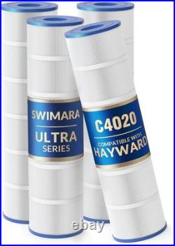 C4020 C4000 Pool Filter Cartridges, 5 oz+ Trilobal Fabric, 4-Pack, Ultra Series