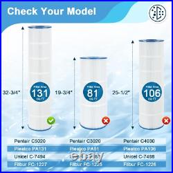 C5030 Pool Filter Cartridges (4-Pack), Compatible with Hayward SwimClear C5020 C5030 Pool Filter Cartridges (4-Pack), Compatible with Hayward SwimClear C5020