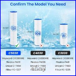 C5030 Pool Filter Cartridges 4-Pack for Hayward SwimClear C5020, C5500, C-7494 C5030 Pool Filter Cartridges 4-Pack for Hayward SwimClear C5020, C5500, C-7494