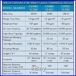 CL460 Jandy CL Large Cartridge 460 sq. Ft. In Ground Pool Filter