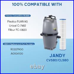 CL580 Pool Filter Cartridges, 4 x 145 sq ft Replacement for Jandy CV580, 4 Pack