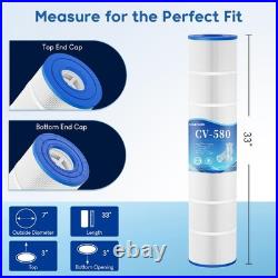 CL580 Pool Filter Cartridges, 4 x 145 sq ft Replacement for Jandy CV580, 4 Pack
