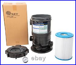 Cartridge Filter System with Pressure Gauge for Swimming Pools 30SF