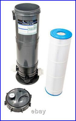 Cartridge Filter and Pressure Gauge with Union Fittings for Swimming Pool 90SF