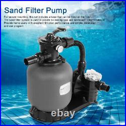 Clear Above Ground Swimming Pool Sand Filter System Water Pump Combination Set