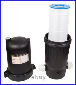 Deluxe Cartridge Filter System with Pressure Gauge for Swimming Pools 150SF