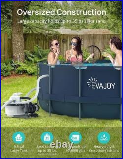 EVAJOY Sand Filter Pool Pump 2000GPH for Above Ground Swimming Pool EVAJOY Sand Filter Pool Pump 2000GPH for Above Ground Swimming Pool