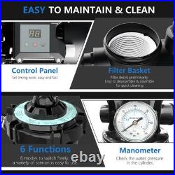 FOTING 16 Sand Filter Pump for Above Ground Pool with Timer, 1 HP 4500GPH