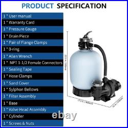 FOTING 16 Sand Filter Pump for Above Ground Pool with Timer, 1 HP 4500GPH