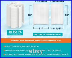 FS-2003 DE Grids Pool Filter Set Replace Unicel FS-2003 PFS1836 36 Sq. Ft 18