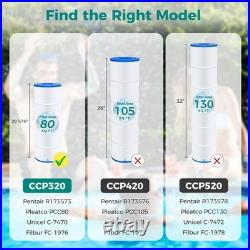 Fil-Fresh CCP320 Pool Filter Cartridgesfor Pentair Clean & Clear Plus 320 4-Pack