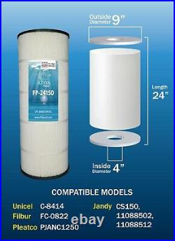 Filter Cartridge for Jandy CS150, 11088502,11088512, Unicel C-8414, and PJANC1250