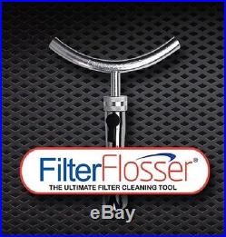 Filter Flosser for Pool or Spa Cartridge Filter Cleaning Wand Tool with Valve