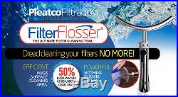 Filter Flosser for Pool or Spa Cartridge Filter Cleaning Wand Tool with Valve
