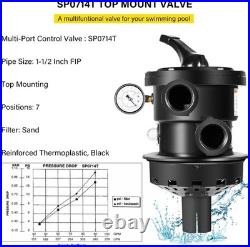 For Hayward SP0714T VariFlo XL Top Mount Multiport Valve Part, 1.5 Inch Plumbing