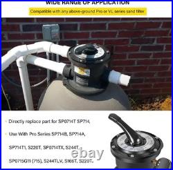 For Hayward SP0714T VariFlo XL Top Mount Multiport Valve Part, 1.5 Inch Plumbing
