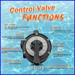 For Hayward SP0714T VariFlo XL Top Mount Multiport Valve Part, 1.5 Inch Plumbing