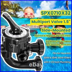 For Hayward SPX0710X32 Multiport Valve Side Mount S200 S240 Sand Filter 1.5 Inch For Hayward SPX0710X32 Multiport Valve Side Mount S200 S240 Sand Filter 1.5 Inch