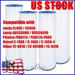 For Jandy CL460/CV460 Pool Filter Cartridges 4-Pack PJAN115 Replacement US