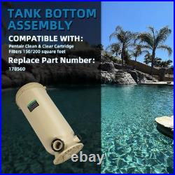 For Pentair 178560 Tank Body Bottom Assembly Almond 150/200 sq ft Clean + Clear For Pentair 178560 Tank Body Bottom Assembly Almond 150/200 sq ft Clean + Clear