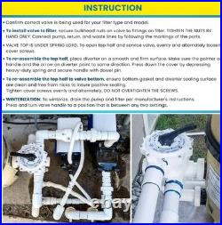 For Pentair 2 Multiport Valve 261152 FNS FNS Plus NSP Pool Spa D. E. Filters