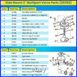 For Pentair 2 Multiport Valve 261152 FNS FNS Plus NSP Pool Spa D. E. Filters For Pentair 2 Multiport Valve 261152 FNS FNS Plus NSP Pool Spa D. E. Filters