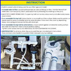 For Pentair 2 Multiport Valve 261152 FNS FNS Plus NSP Pool Spa D. E. Filters