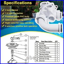 For Pentair FNS, FNS Plus, Nautilus Plus 2'' Threaded Multiport Valve Kit 261152