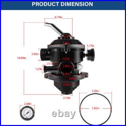 For Pentair Multiport 1.5 Inch Top Mount Backwash Valve Sand Filter 262506