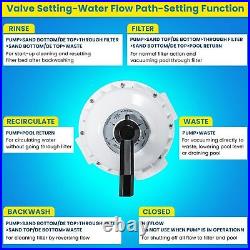 For Pentair Pac Fab 261050 Hi-Flow 2in Port Multiport Valve Triton Sand Filter