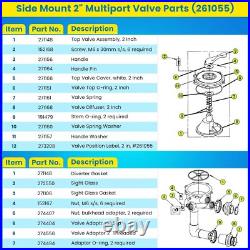 For Pentair Triton II Sand & Quad D. E. Filters 261055 2 Inch Multiport Valve