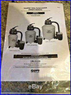 GAME SandPRO 35D Series 4706 Above Ground Swimming Pool Sand Filter WithPump Kit
