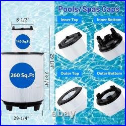 HANXER 400 Sq. Ft Pool Filter Cartridge Replaces S7M400 Inner & Outer 1 Set