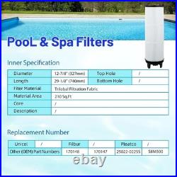 HANXER 500 Sq. Ft Pool Filter Cartridge Replaces S8M500 Inner & Outer 1 Set