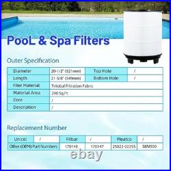 HANXER 500 Sq. Ft Pool Filter Cartridge Replaces S8M500 Inner & Outer 1 Set