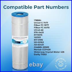 HEAVENLY CCP420 Pool Filter Cartridges Compatible with PCC105 C-7471 4 PACK HEAVENLY CCP420 Pool Filter Cartridges Compatible with PCC105 C-7471 4 PACK