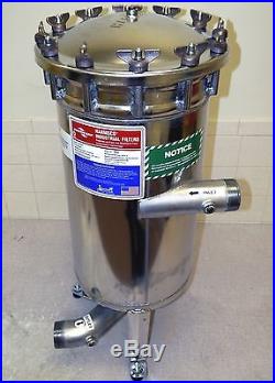Harmsco Stainless Steel Heavy Duty Housing Commercial Pool Filter HUR 90 HP