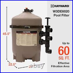 Hayward ProGrid 60 Sq Ft High Capacity DE Filter for Large Pools & Spas, Brown Hayward ProGrid 60 Sq Ft High Capacity DE Filter for Large Pools & Spas, Brown