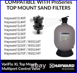 Hayward SP0714T VariFlo Top-Mount Multiport Valve, Black Hayward SP0714T VariFlo Top-Mount Multiport Valve, Black