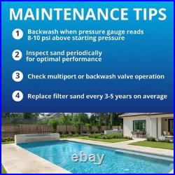 Hayward W3S210T Pro Series 21 Pool Sand Filter with 1-1/2 Top Mount Multiport