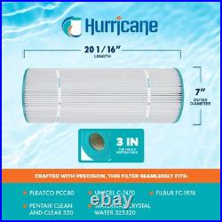 Hurricane 4 Pack HF7470-04 Advanced Pool and Spa Filter Cartridge Replacement