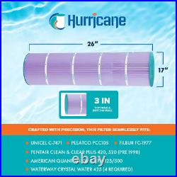 Hurricane 4 Pack HF7471-04P Platinum Purple Pool Filter Cartridge Replacement