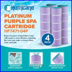 Hurricane 4 Pack HF7471-04P Platinum Purple Pool Filter Cartridge Replacement