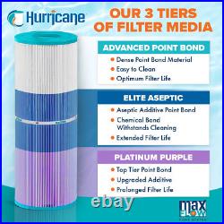 Hurricane 4 Pack HF7471-04P Platinum Purple Pool Filter Cartridge Replacement