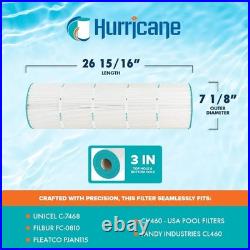 Hurricane Filters 4 Pack HF7488-04 Advanced Pool Filter Cartridge PA-106