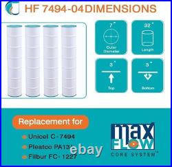 Hurricane Filters 4 Pack HF7494-04 Advanced Pool Filter C5030, C5025