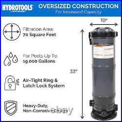 HydroTools 70 Sq Ft Sure Flo Cartridge Pool Filter Tank and Elements (Used) HydroTools 70 Sq Ft Sure Flo Cartridge Pool Filter Tank and Elements (Used)