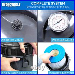 HydroTools 70 Sq Ft Sure Flo Cartridge Pool Filter Tank and Elements (Used) HydroTools 70 Sq Ft Sure Flo Cartridge Pool Filter Tank and Elements (Used)